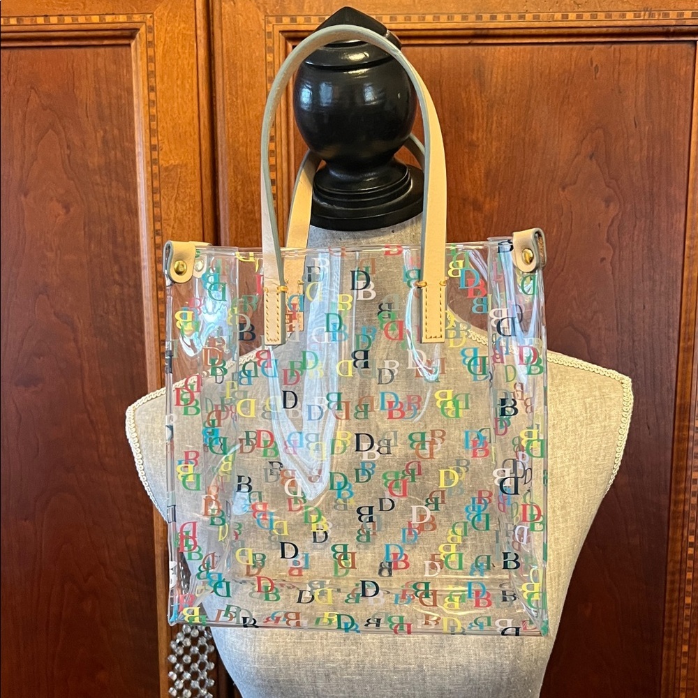 Dooney & Bourke Clear Tote with Multicolor Logo - Picture 9 of 9